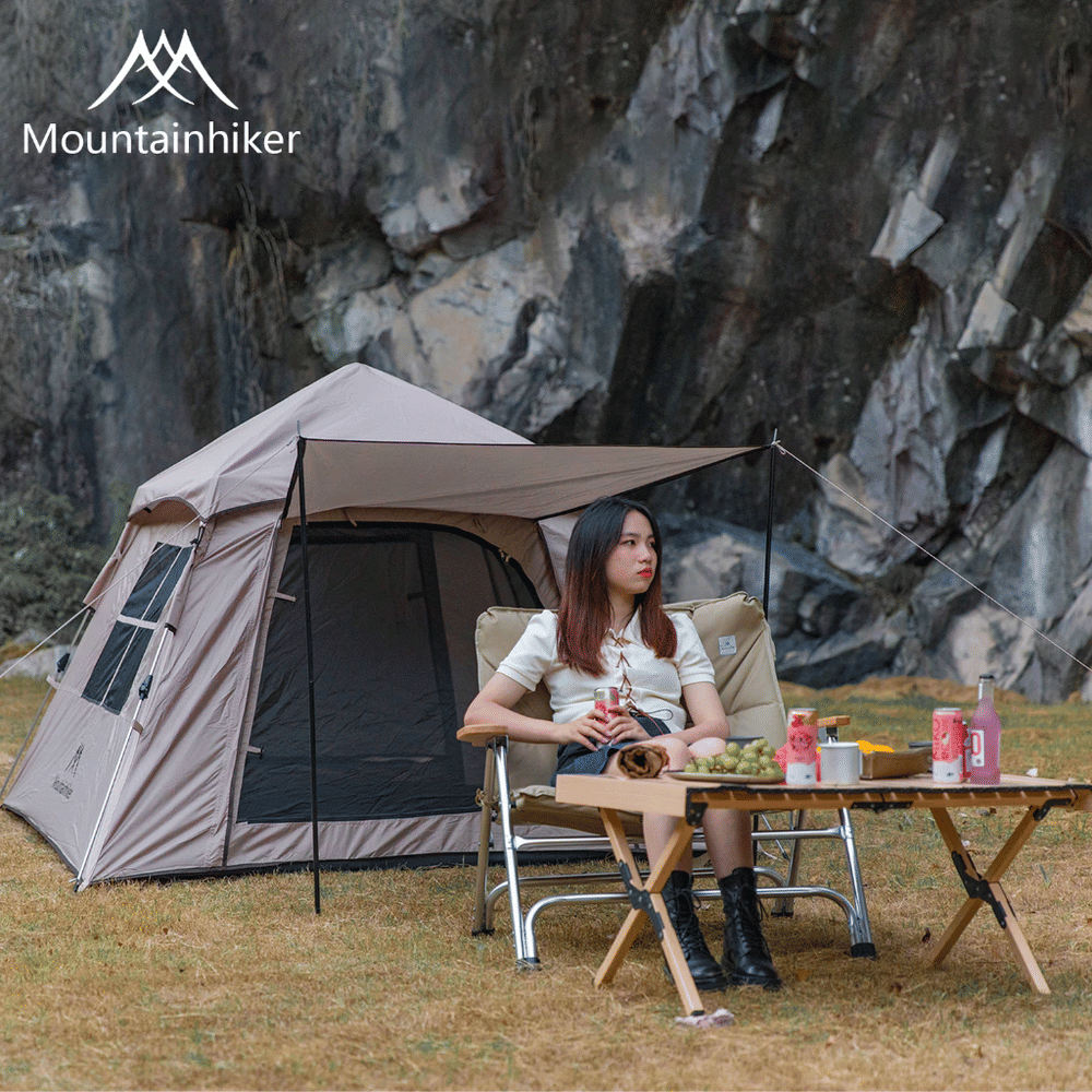เต็นท์​กางอัตโนมัติ​ MOUNTAINHIKER รุ่นอัตโนมัติ SMALL CAP สีกากี